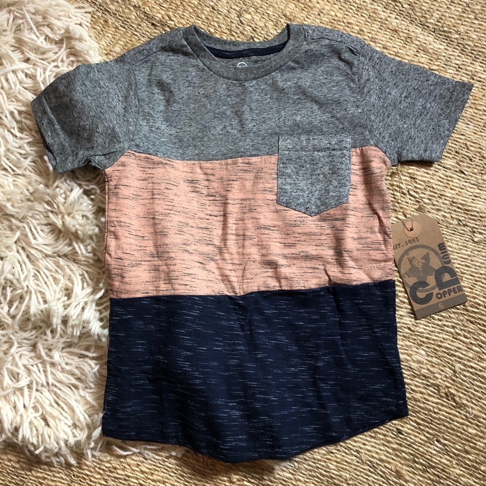 NWT Boys Copper Denim Tee